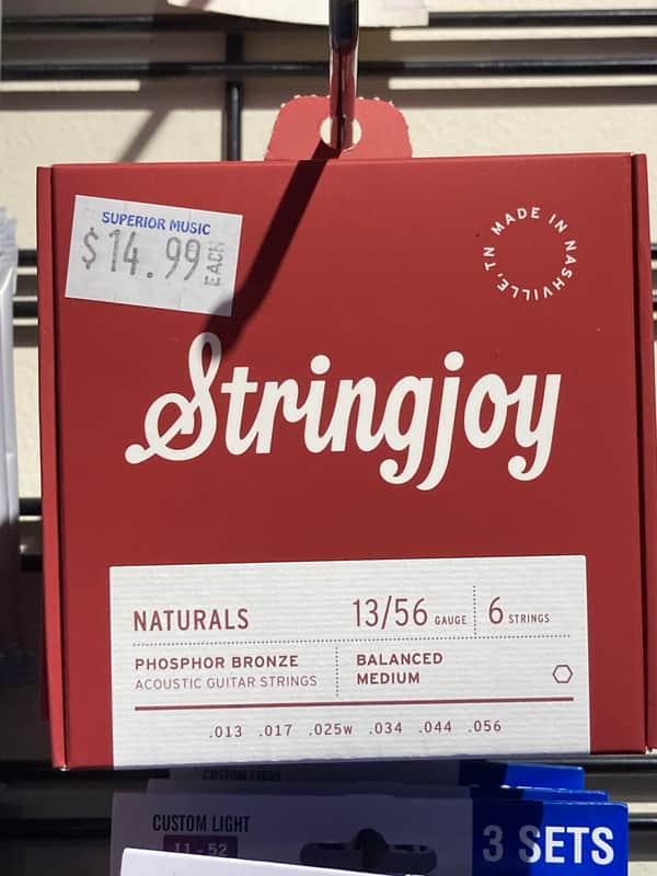 Stringjoy Balanced Medium Natural Acoustic Strings - fresh image 1