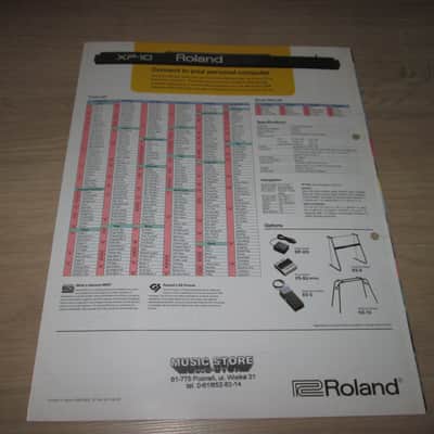 Roland XP-10 Brochure -Original Vintage Synthesizer Catalog image 4