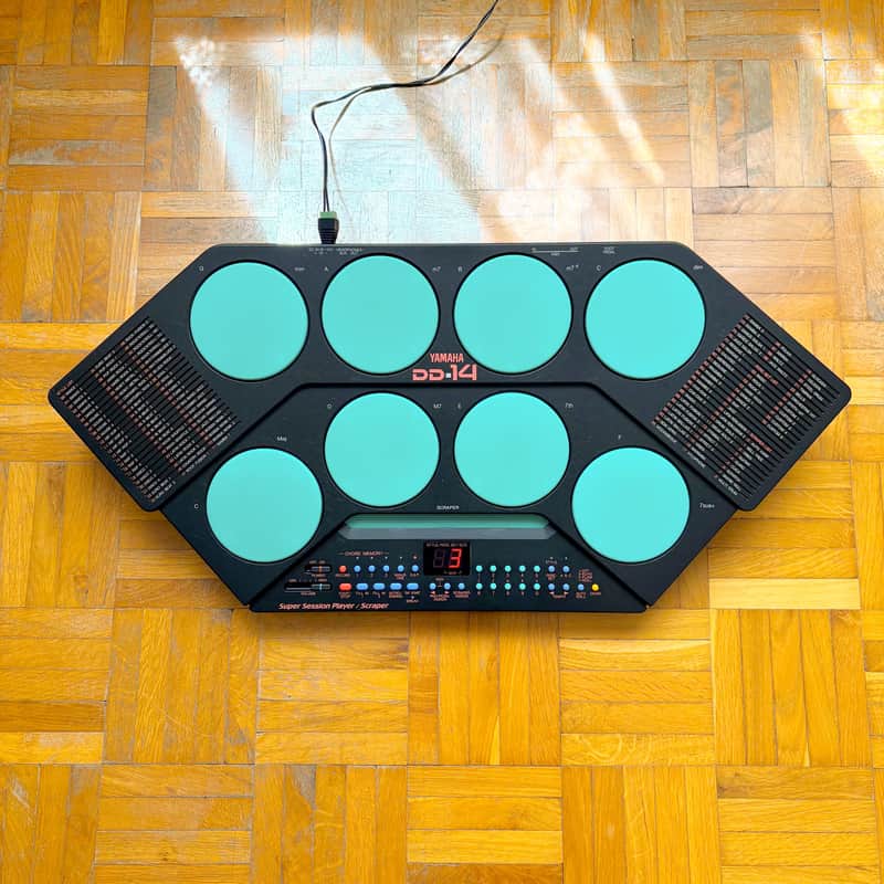 Yamaha DD-14 (Japan, 1993) Vintage electronic MIDI drum machine and synth groove-box with compatible power supply! With super cool Scraper function! image 1