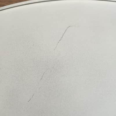 NOS Ludwig Weathermaster 28" Bass Drum Head Smooth White 1960s Script Cloud Stamp image 6
