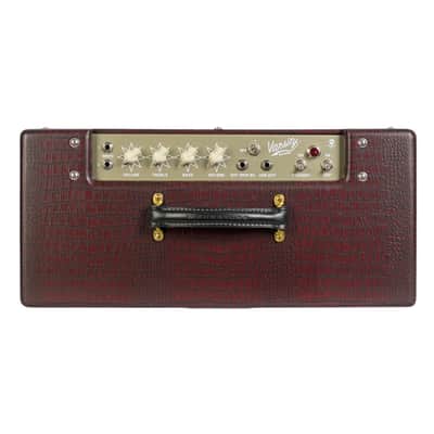 New Magnatone Limited Edition Varsity Reverb 1x12 Combo Cathedral Burgundy #008866 image 5