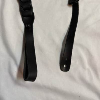 LM Glove LEATHER Weave links MANDOLIN Strap Black - FIRE SALE image 2
