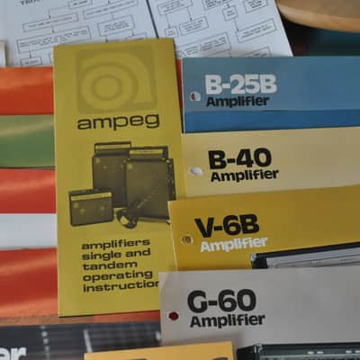 Ampeg Dealer sheets, price lists vintage catalog booklet brochure 1970's. Lots image 7