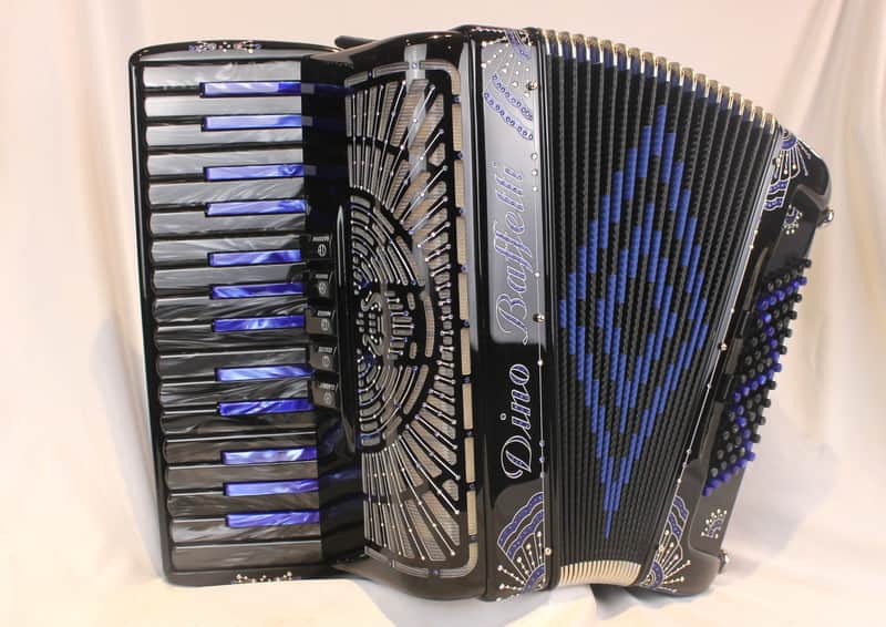 NEW Black Sapphire Dino Baffetti Piano Accordion LMM 30 72 | Reverb