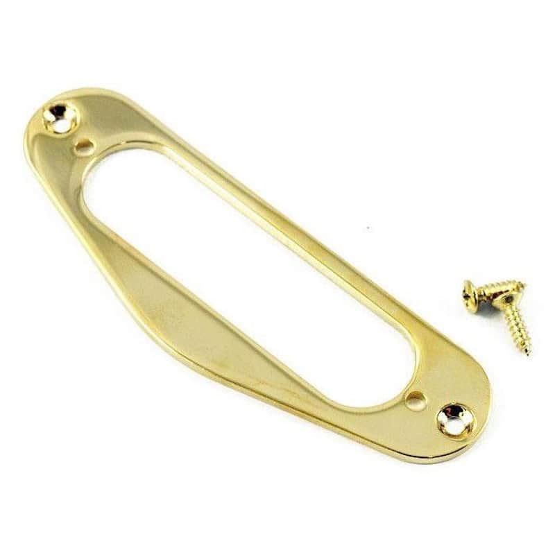 Strat Metal Pickup Mounting Ring With Screws Gold SMRGD image 1