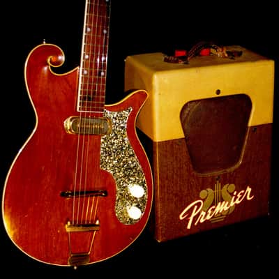Premier Multi-Vox E275 1958 Natural Mahogany. THE SCROLL GUITAR. Incredible & Rare. Collectible.. image 6