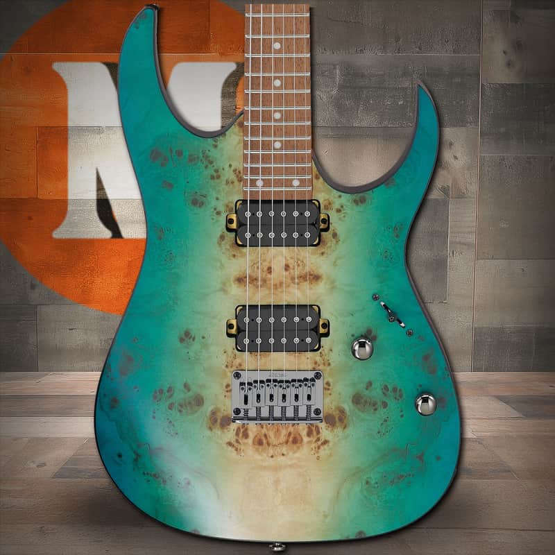 Ibanez RG Standard 6 String Electric Guitar - Caribbean Shoreline Flat (RG421PBCHF) image 1