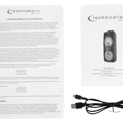Technical Pro Dual 8" Rechargeable Karaoke Machine System w/Stand+Wireless Mic image 11
