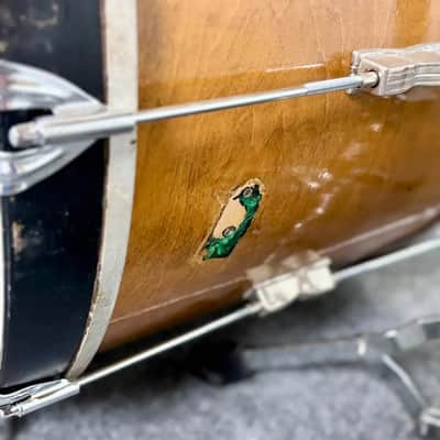 Used Vintage Ludwig/WFL 3pc Drum Set Refinished Natural - Fair image 9