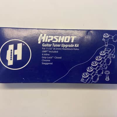 Hipshot 6 Inline Staggered Locking Tuners 2020s - Chrome image 1