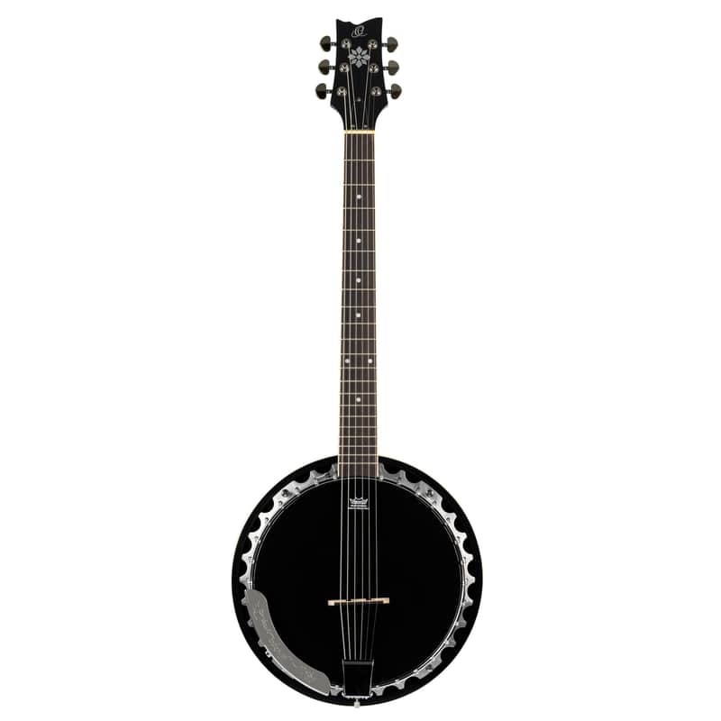 オルテガ6弦バンジョー Raven Seres OBJE 350/6 SBK Ortega OBJ350/6-SBK Raven Series Mahogany Neck 6-String Resonator