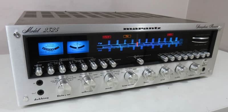 MARANTZ 2325 STEREO RECEIVER FULLY RECAPPED PRO SERVICED + LED's FRONT FACE A+