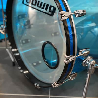 Ludwig Blue Vistalite Drums 10, 12, 14, 16, 22 image 2
