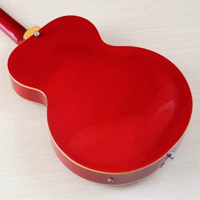 Cherry Burst Custom Resonator Electric Acoustic Guitar, Flamed Maple Top Body, Mahogany Neck image 6