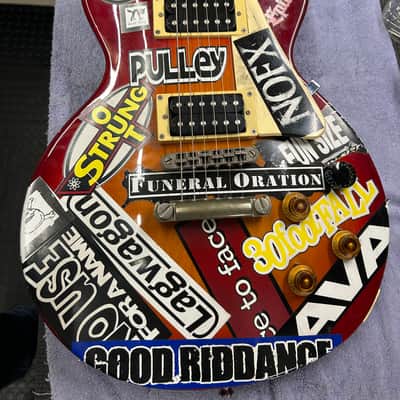 Epiphone Les Paul 100 80’s 90’s - Cherry Burst “Sticker Bomb”💣 image 7