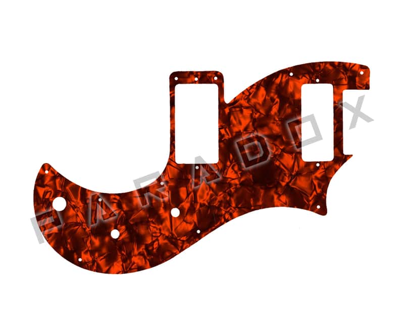 Custom Pickguard For 2020 - 2024 Made in America PRS S2 Vela Type-D Single-coil - Orange Pearl/Black/White/Black .090" image 1