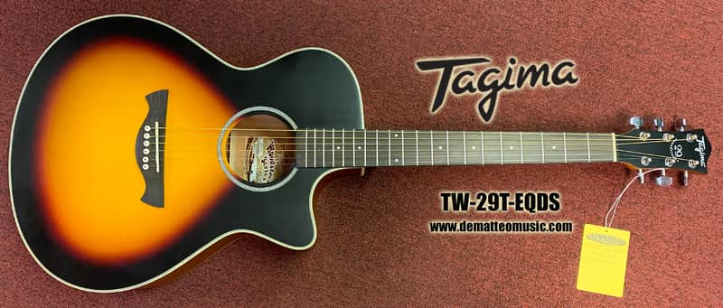 Tagima TW-29T-EQDS Acoustic/Electric Guitar Color: Drop Sunburst image 1