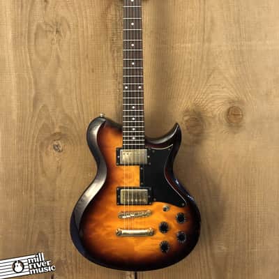 Washburn WI-64DL Idol Singlecut Electric Guitar Quilt Top Tobacco Sunburst image 2