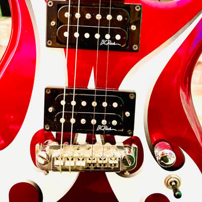 BC RICH Kerry King War Tribal Warlock  2004 - Red With Platinum Tribal Bronze Series image 5