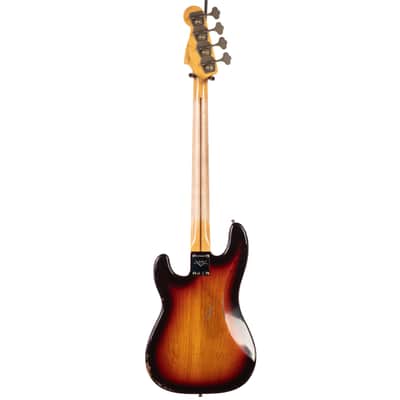 Fender Custom Shop 1958 Precision Bass Relic Super Faded Chocolate 3-Color Sunburst (001) image 9