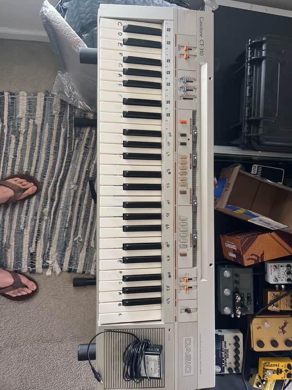 Casio CT-310 Casiotone 49-Key Synthesizer 1980s - Silver image 1