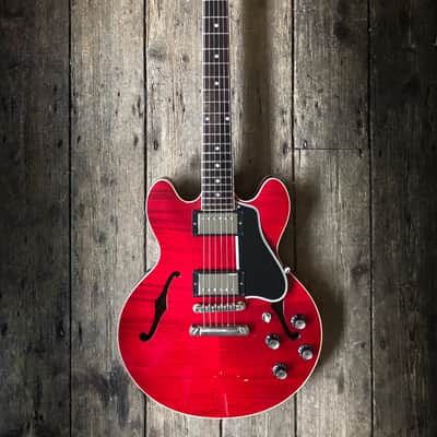 2009 Gibson Custom Shop 336 F in Cherry finish with hard shell case and COA image 2