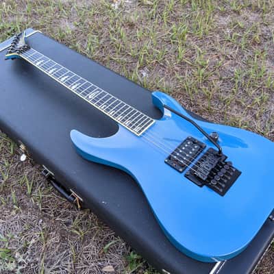 1987 Kramer Mach II Stagemaster Standard Flip Flop Blue W/OHSC Great Condition Overall image 1