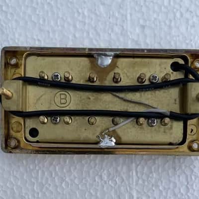 Gold Jazz Guitar Neck and Bridge Humbucker Pickups Set image 6