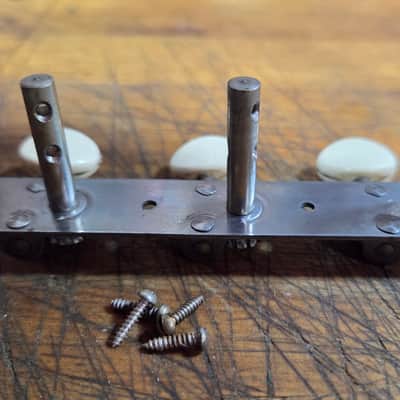 Vintage 1950's 60's Waverly  3x3 On a Plate Open Back Treble Side Guitar Tuner Original Installation Screws Luthier Parts #7 image 3