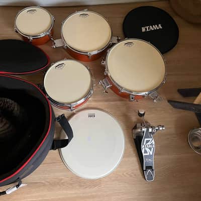Tama CJB46BOS Cocktail Jam Portable 4pc Drum Set 2017 without hardware ( (bass drum legs, connecting bar for drum pedal, connecting pipes, and tom holders  cymbal holders)p/n DSS28LJ image 2
