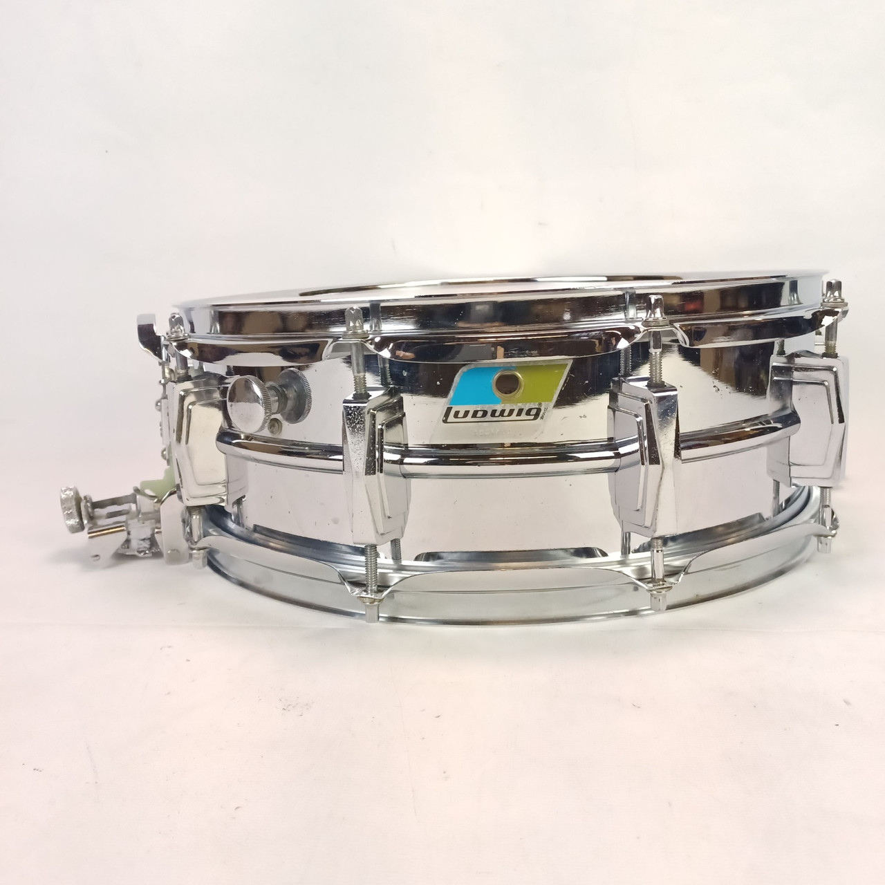 Ludwig 5x14" Super-Sensitive #410 Snare Drum 70s Blue/Olive #1034418 USA Vintage — main photograph