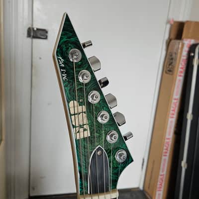 ESP USA Custom Shop M-I M-1 NTB TOM NT 2021 - Lime burst marble swirl image 11