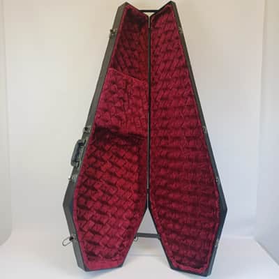 Coffin Cases Model B195R Bass Guitar Case Red Velvet Interior Black Exterior image 9