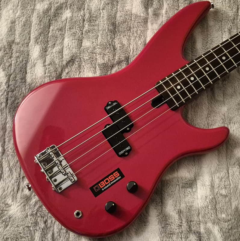 1988 Yamaha RBX200 w/ DiMarzio Pickup - OHSC - Candy Apple Red - Black Gloss Neck - 4-String Bass image 1