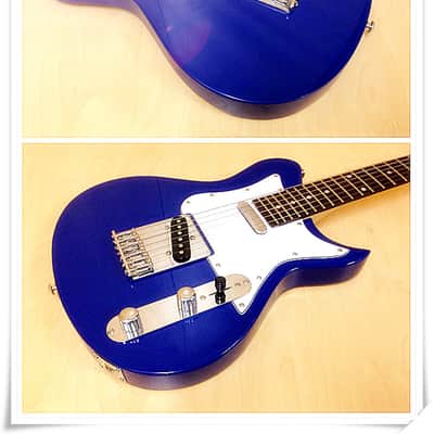 Caraya Ei38 3/4 Size Traveler Series 6 string Electric Guitar Blue-Full Kit image 1