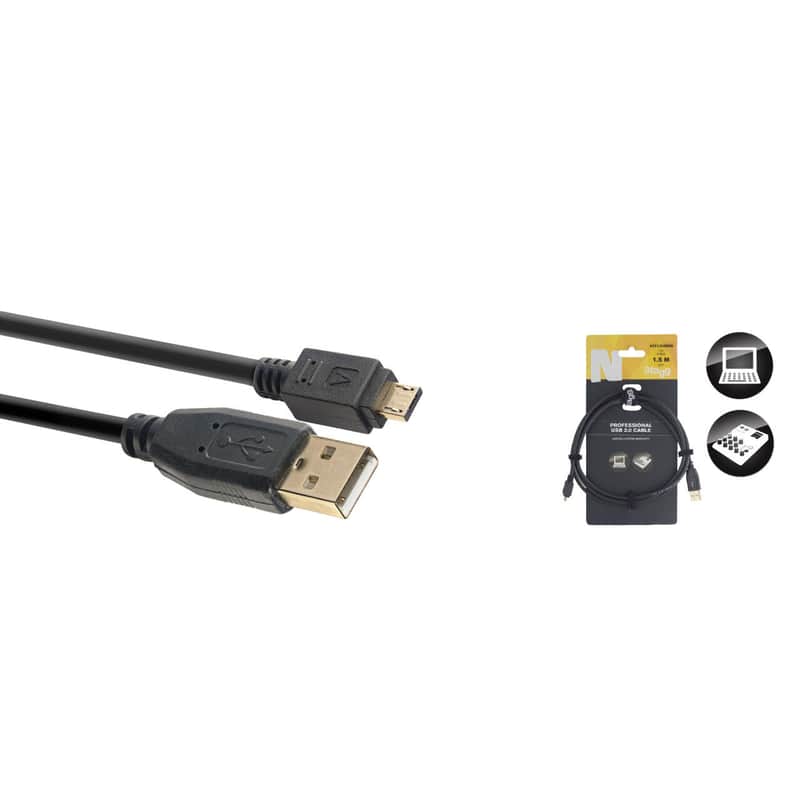 Stagg NCC1/5UAUCA USB A to Micro USB A 2.0 Cable (1.5M) image 1