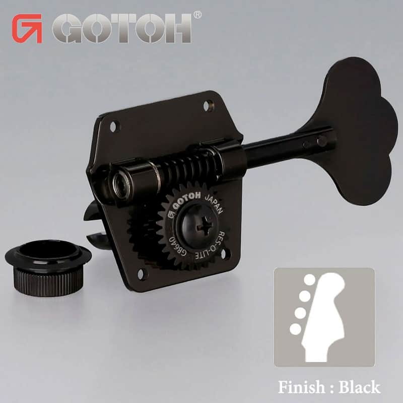 NEW Gotoh GB640 Super Light Weight 4-String Bass Guitar Tuning Machine - BLACK image 1