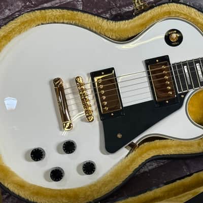 2025 IGC Epiphone Inspired by Gibson Les Paul Custom Alpine White New Unplayed Auth Dlr 8lb10oz #610 image 8