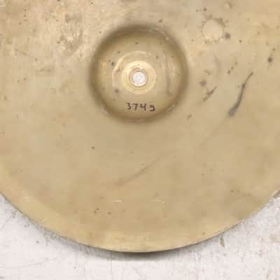 Japanese 12" Hi Hat Cymbals Pair Vintage 1960's 374g/379g image 10