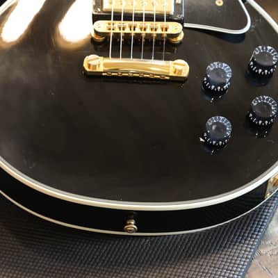 2013 Gibson Les Paul Custom Electric Guitar Black Ebony + COA HSC image 4