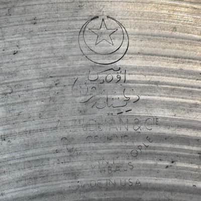 VINTAGE ZILDJIAN 1970s A Zildjian & Cie Constantinople Crash 16" / 970g image 8