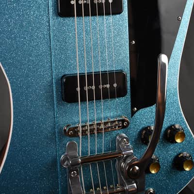2023 Kauer Banshee Baritone Sky Blue Flake w/ Bigsby image 5