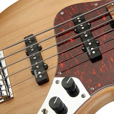 Sadowsky MetroLine 24-Fret Singlecut Vintage Bass 5 String, Red Alder Body, Natural Transparent Satin image 5