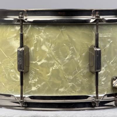 Ludwig WFL 7x14" Twin Strainer 30's Snare Drum - White Marine Pearl image 4