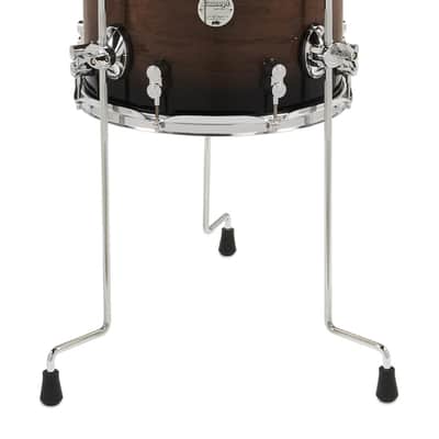 PDP Concept Series Maple Exotic Floor Tom, 12x14 - Walnut to Charcoal Burst w/ Chrome Hardware (PDCMX1214TTWC) image 2