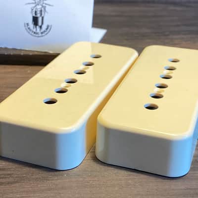 General Vintage Tone  1950 Vintage old Gibson Butyrate p90 cover set Vintage bone  1990 Vintage bone image 2
