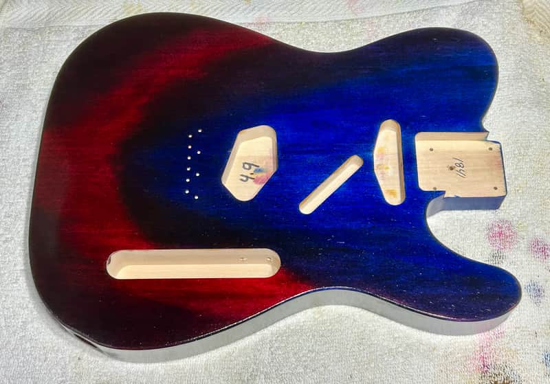 Cosmic Burst Basswood T-style guitar body - Made in USA! image 1