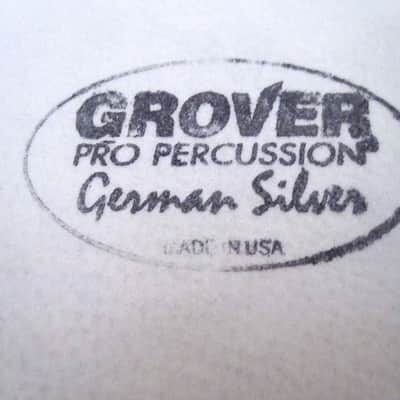 Grover 10" Tambourine Double-Row German Silver Jingles with Bag image 5
