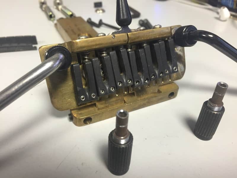Vibro-Tek Original Double Whammy Tremolo Guitar Bridge Brass image 1