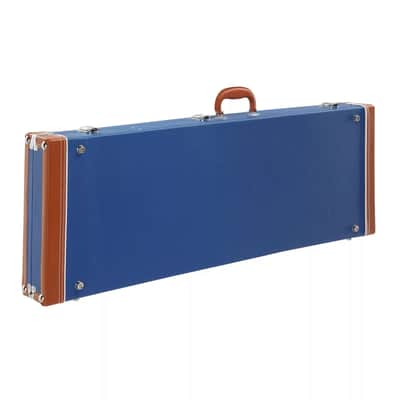39" Electric Guitar Hard Case | Diamond Pattern Square Design | Durable Wood, Leather, and Plush with Large Storage Compartment image 1